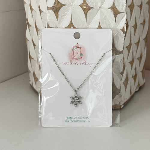 Silver Snowflake Necklace