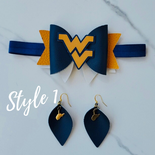 WV Mommy and Me Baby Bow or earrings