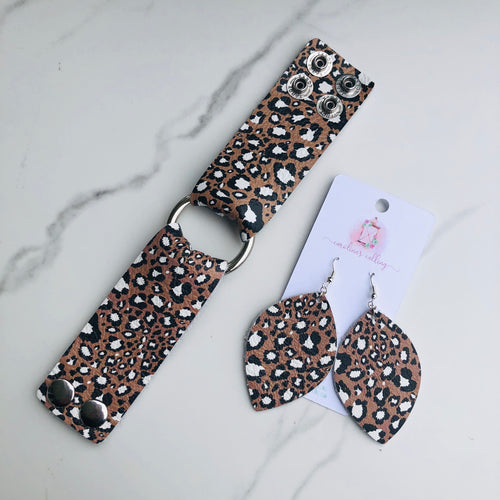 Leopard Cuff Bracelet or Earrings