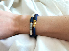 Load image into Gallery viewer, Navy Heishi Bracelet