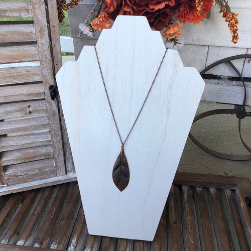 Hello Fall Copper Leaf Necklace