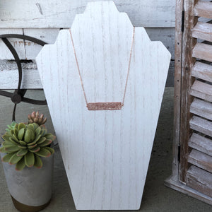 Rose Gold Bar Necklace