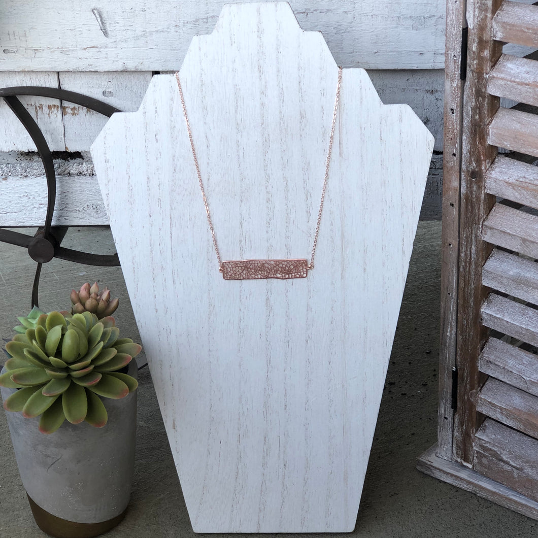 Rose Gold Bar Necklace