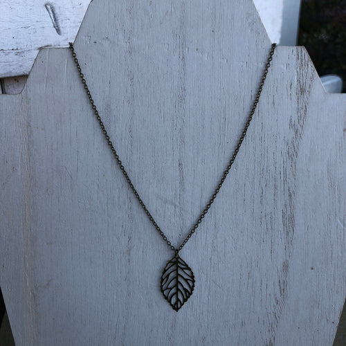 Bronze Leaf Necklace