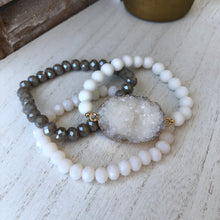 Load image into Gallery viewer, Druzy White Bracelet