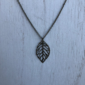 Bronze Leaf Necklace