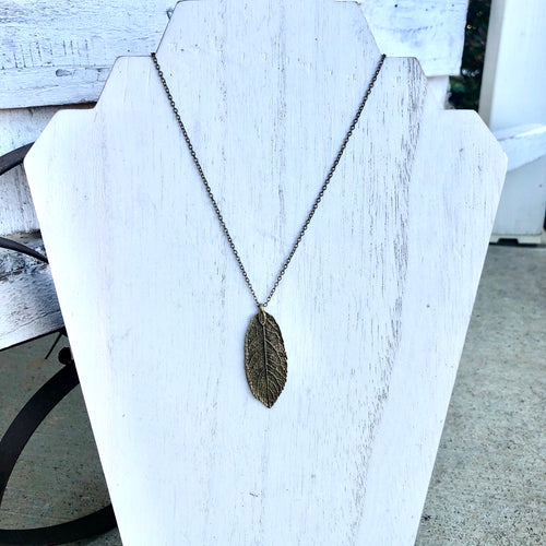 Bronze Leaf Necklace