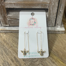 Load image into Gallery viewer, Honey Bee Threader Earrings