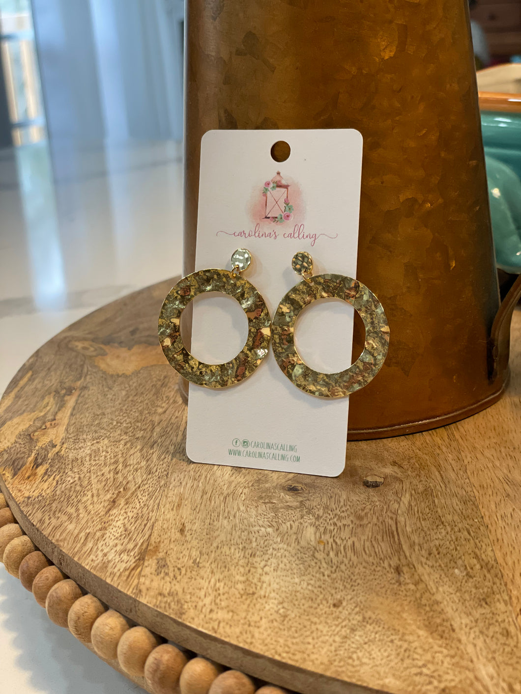 Hammered Gold Hoops