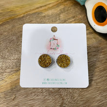 Load image into Gallery viewer, Autumn Glitter Druzy Studs