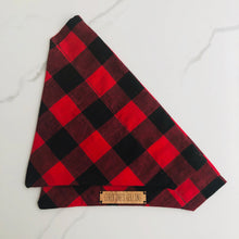 Load image into Gallery viewer, Buffalo Plaid Dog Bandana