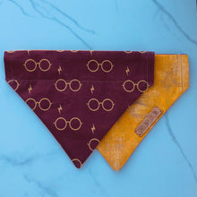 Load image into Gallery viewer, Wizard Glasses Dog Bandana