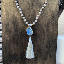 Load image into Gallery viewer, Ocean Beach Wood Tassel Necklace