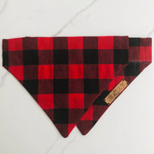 Load image into Gallery viewer, Buffalo Plaid Dog Bandana