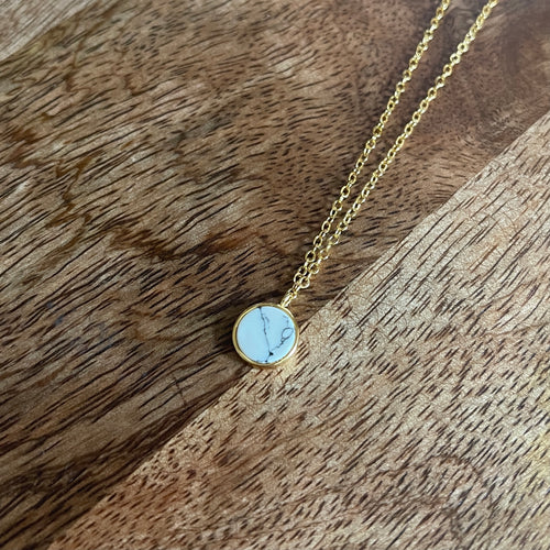 Howlite Pendant Necklace