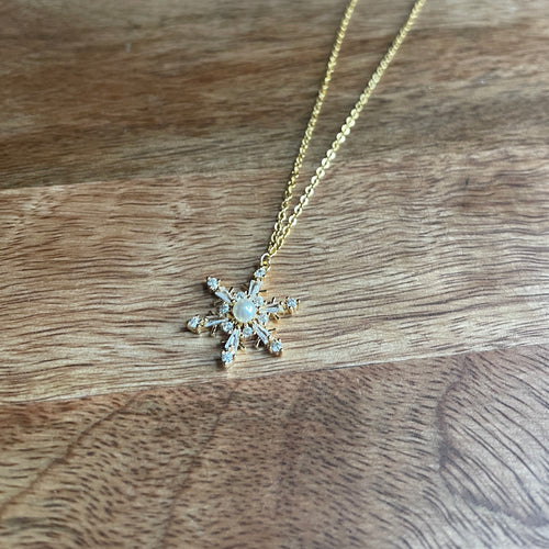 Pearl Snowflake Necklace