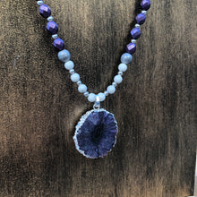 Load image into Gallery viewer, Purple Solar Agate Necklace