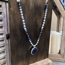 Load image into Gallery viewer, Purple Solar Agate Necklace